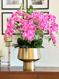34” Tall Pink 10 Stems Phalaenopsis Orchid Arrangement, Real Touch Flower in Vase Elegant Table Centerpiece Floral Decor Flower Arrangement