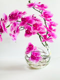 Magenta Pink 3 Stems Phalaenopsis Orchid Arrangement, Real Touch Flower in Glass Vase | Table Centerpiece | Floral Decor Flower Arrangement