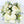 Floral Arrangement, Pale Green White Ranunculus, Blueberries, Silk Artificial Flower Centerpiece, Faux Silk Arrangement Glass Vase, Flower