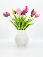 Real Touch Tulips in Glass Vase, Home Decor Faux Flower Arrangement, French Country Style, Floral Arrangement, Home Decor