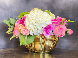 All REAL TOUCH Floral Arrangement, Hydrangeas, Roses, Peonies Extremely Realistic French Country, Artificial Faux Flowers, Centerpiece Decor