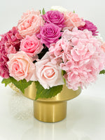 X-Large REAL TOUCH Roses, Peonies, Hydrangeas Arrangement, Artificial Faux Centerpiece, Floral Flowers Elegant French Arrangement, Decor