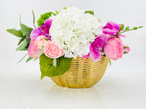 All REAL TOUCH Floral Arrangement, Hydrangeas, Roses, Peonies Extremely Realistic French Country, Artificial Faux Flowers, Centerpiece Decor
