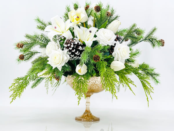Winter French Elegant Real Touch Artificial Flower Arrangement