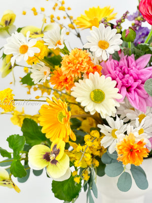 Spring Wild Flower Faux Arrangement | Blue Paris Flowers